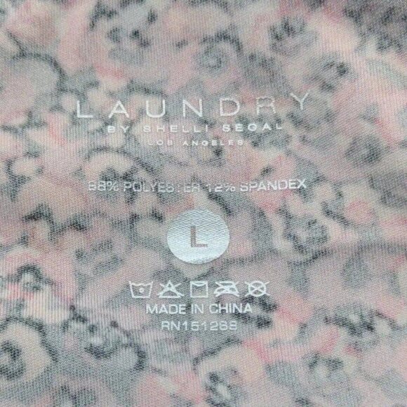 Laundry by Shelli Segal Speckled Floral Sports Bra Multi Color Low Impact Size L - Picture 7 of 8